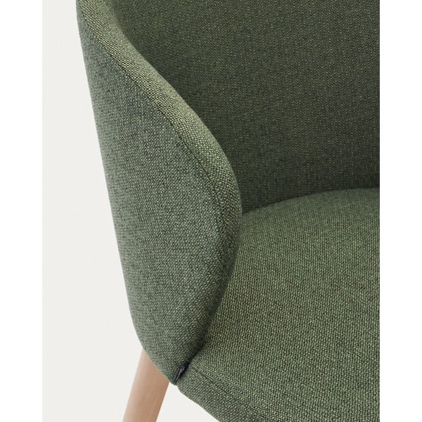 Temno zelen oblazinjen jedilni stol Darice – Kave Home-image-1