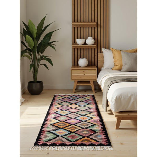 Obojestranski ročno tkan volnen tekač 60x190 cm Kamal Zara – Nouristan-image-1