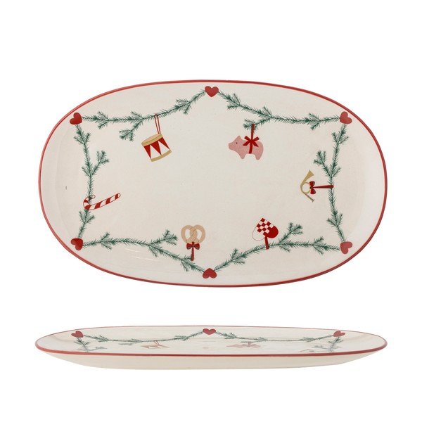 Pladenj z božičnim motivom iz kamenine 23x38,5 cm Yule – Bloomingville-image-3