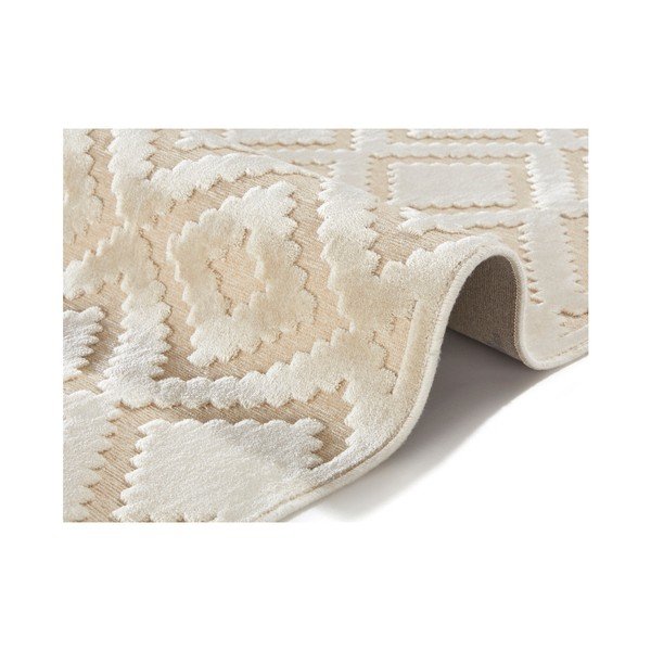 Krem preproga iz viskoze Mint Rugs Iris, 80 x 125 cm-image-1