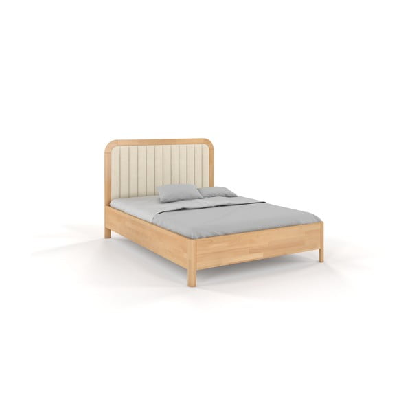 Bež/v naravni barvi zakonska postelja iz masivne bukve 160x200 cm Modena – Skandica