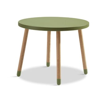 Zelena otroška miza Flexa Dots, ø 60 cm