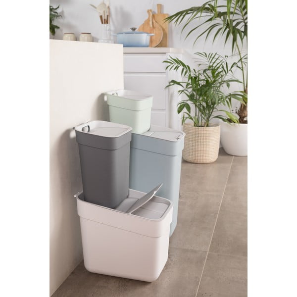 Temno siv koš za smeti za ločevanje odpadkov iz reciklirane plastike 30 l Ready To Collect – Curver-image-3