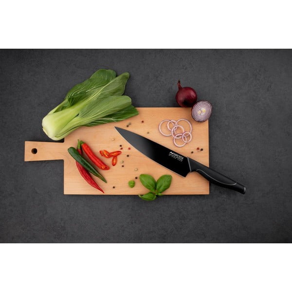 Kuharski nož iz črnega nerjavečega jekla Nirosta Wave-image-2