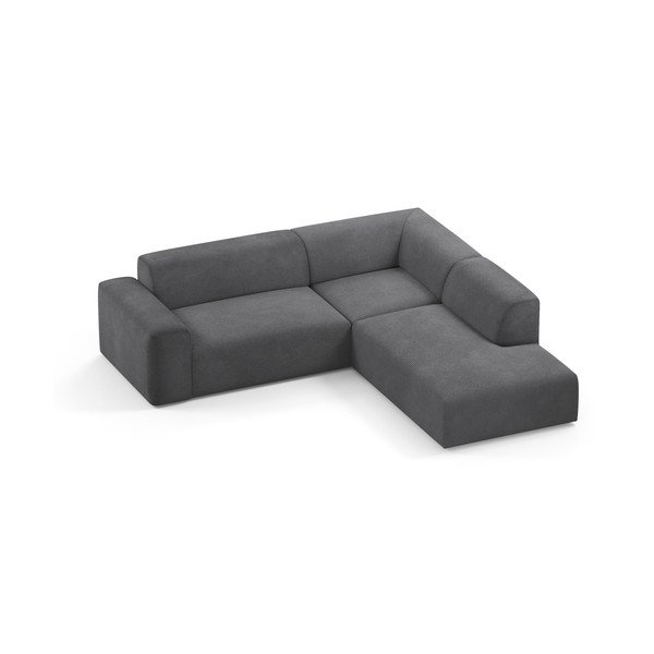 Antracitno siva sedežna garnitura Marie Claire Home Karen, 260 cm, kot-image-3