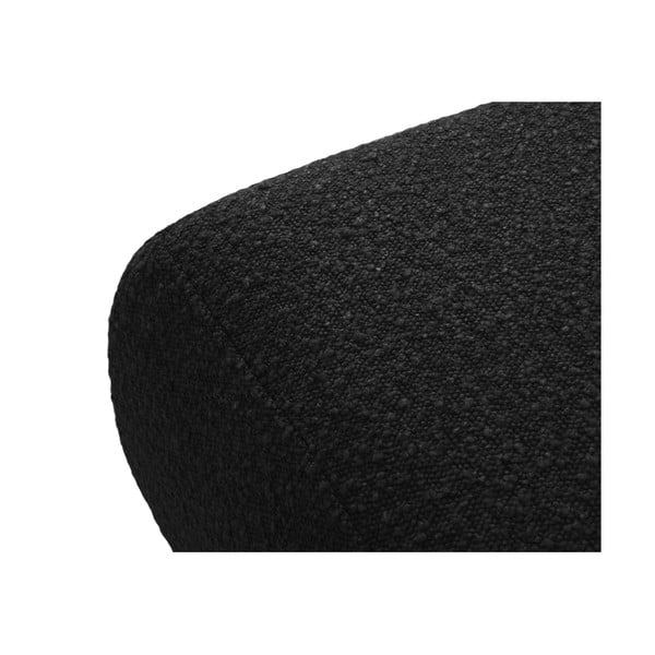 Črn tabure iz tkanine bouclé Molino – Micadoni Home-image-2