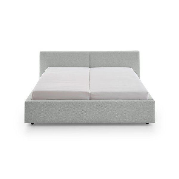 Siva oblazinjena zakonska postelja brez letvenega dna 160x200 cm Cube – Meise Möbel-image-4