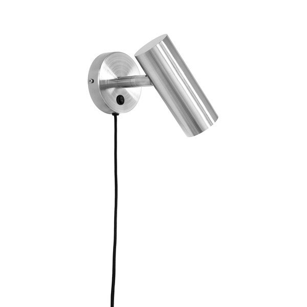 Jeklena stenska svetilka z vtikačem v srebrni barvi Paris – House Nordic
