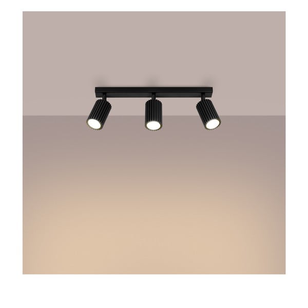 Črno točkovno svetilo 6,5x45 cm Gleam – Sollux-image-3