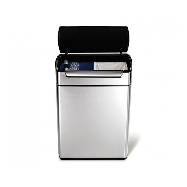 Jekleni koš za ločevanje odpadkov 48 l Dual - simplehuman-image-1