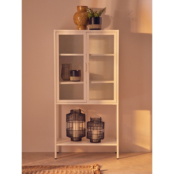 Bela jeklena vitrina 75x150x35 cm Acier – Premier Housewares-image-4