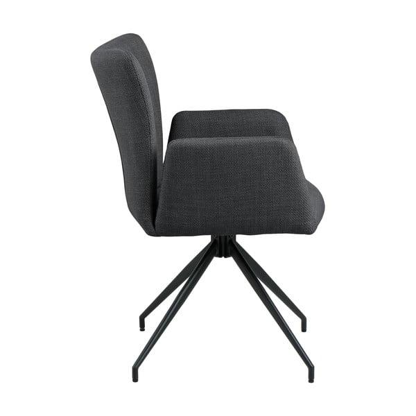 Temno sivi oblazinjeni jedilni stoli v kompletu z nasloni za roke 2 ks Laura – Actona-image-4