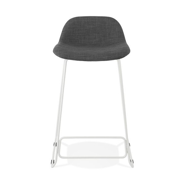 Črn barski stol z belim podnožjem Kokoon Vancouver Mini, višina sedeža 66 cm-image-3