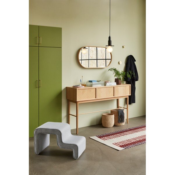 Stranska mizica v hrastovem dekorju 38x150 cm Herringbone – Hübsch-image-1