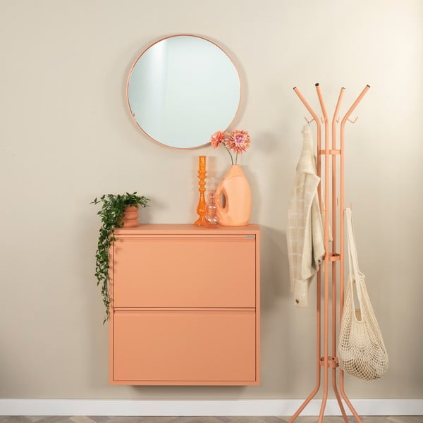 Rožnato-oranžna kovinska preklopna omarica za čevlje 75x77,5x22,5 cm Billy – Spinder Design-image-1