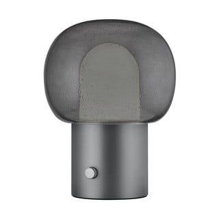 Antracitno siva aluminijasta LED namizna svetilka s steklenim senčilom (višina 32 cm) Iris – Blomus