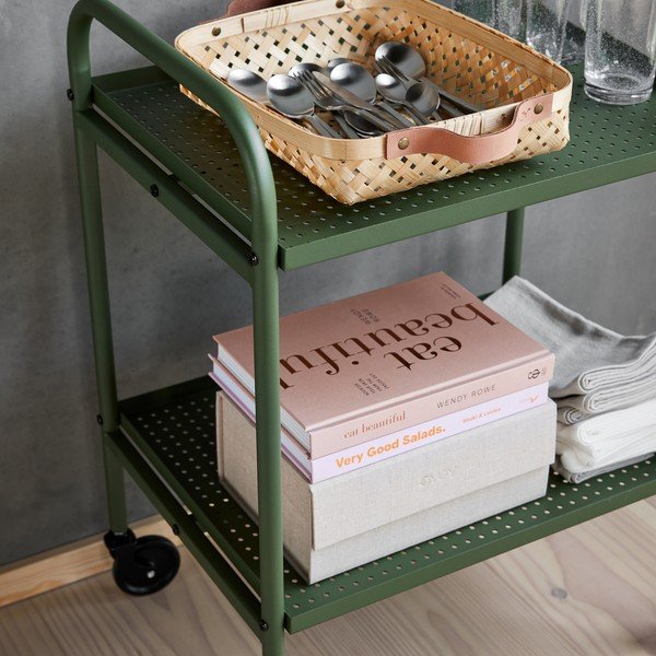 Jeklen servirni voziček na kolesih 37,5x52 cm Maki – OYOY Living Design-image-2
