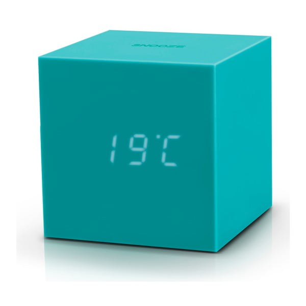 Turkizna LED budilka Gingko Gravity Cube-image-3