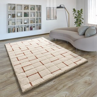 Opečnato oranžno-kremno bela preproga 200x290 cm Brenda – Universal
