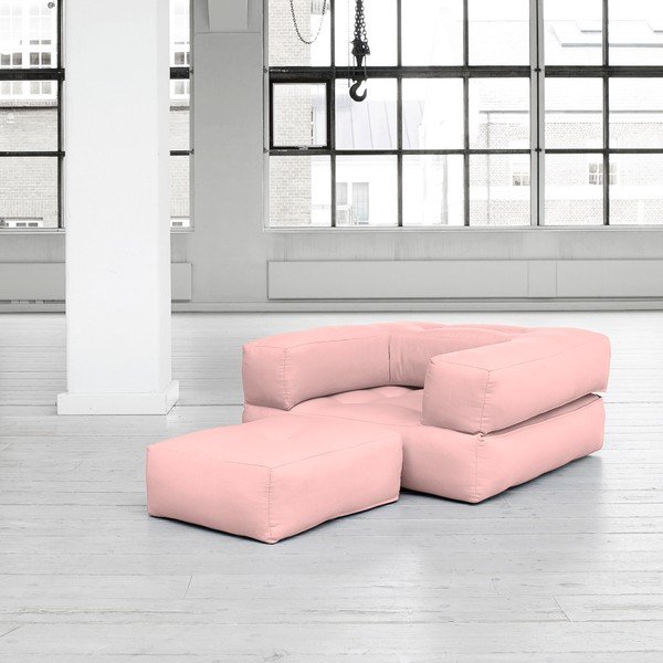 Variabilni fotelj Karup Cube Pink Peonie