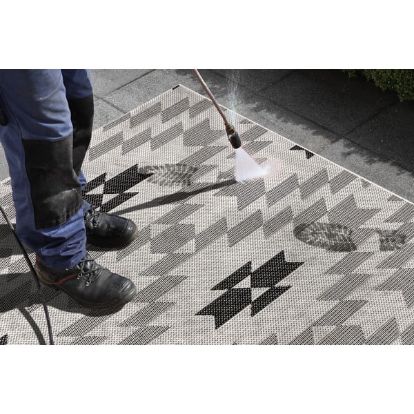 Črno-bela zunanja preproga Ragami Geo, 160 x 230 cm-image-4