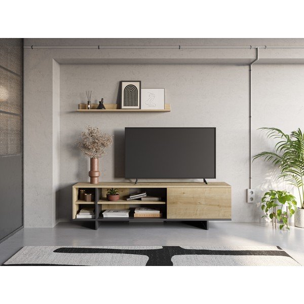 TV omarica v hrastovem dekorju 160x44 cm Cequoia – Marckeric-image-1