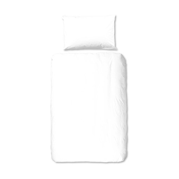 Bela enojna flanelna posteljnina 140x200 cm Uni – Good Morning