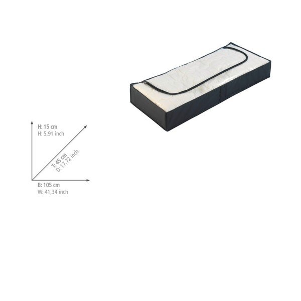 Črna škatla za shranjevanje pod posteljo Wenko, 105 x 45 cm-image-1