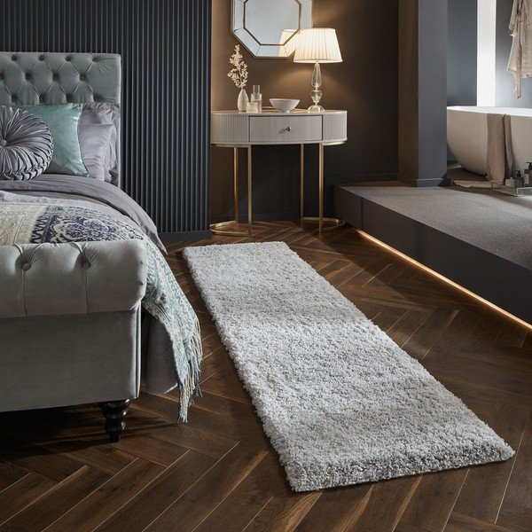 Svetlo siv tekač 60x230 cm – Flair Rugs-image-1