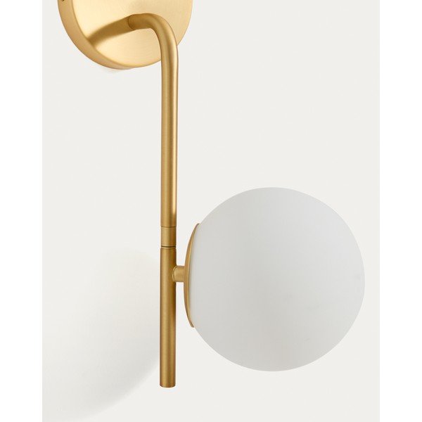 Bela/v zlati barvi stenska svetilka Brisia – Kave Home-image-4