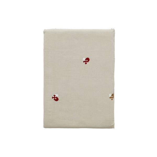 Bombažen namizni prt 140x220 cm Hearts Embloidery – Södahl