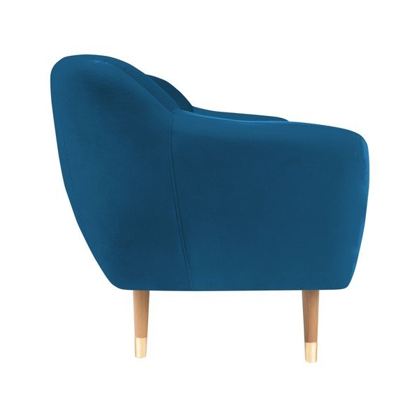 Modra žametna zofa Mazzini Sofas Benito, 158 cm-image-3