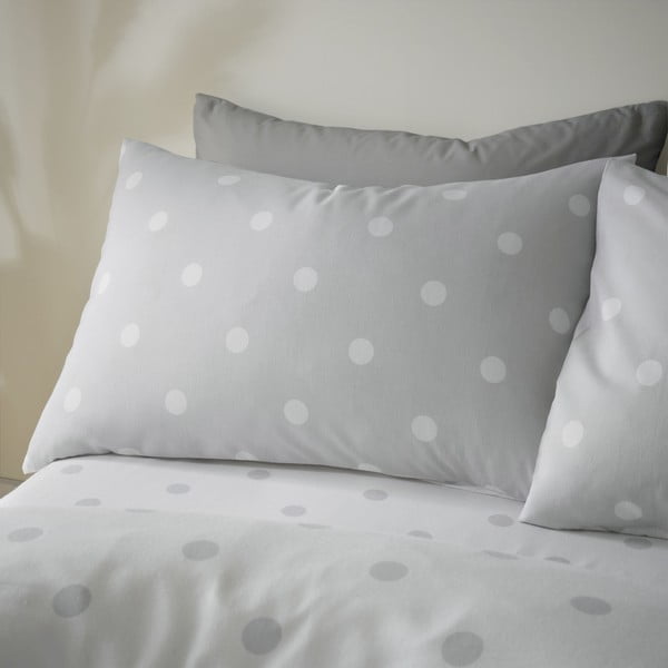 Bela/svetlo siva enojna posteljnina 135x200 cm – Catherine Lansfield-image-3