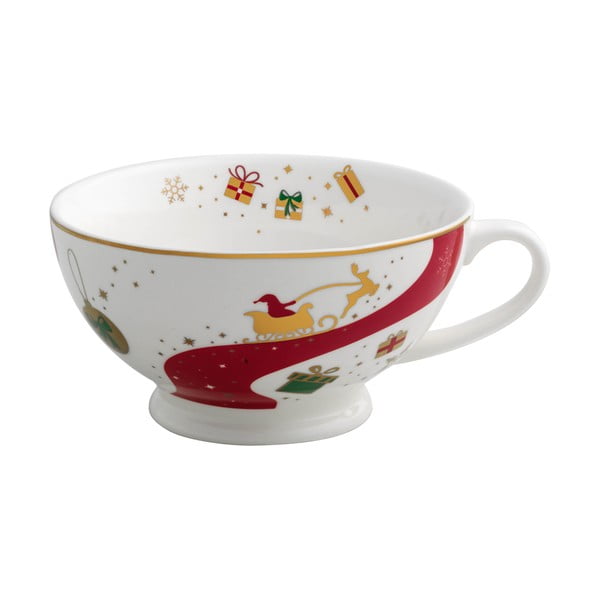 Porcelanasta skodelica za čaj z božičnim motivom Brandani Alleluia, ⌀ 14 cm