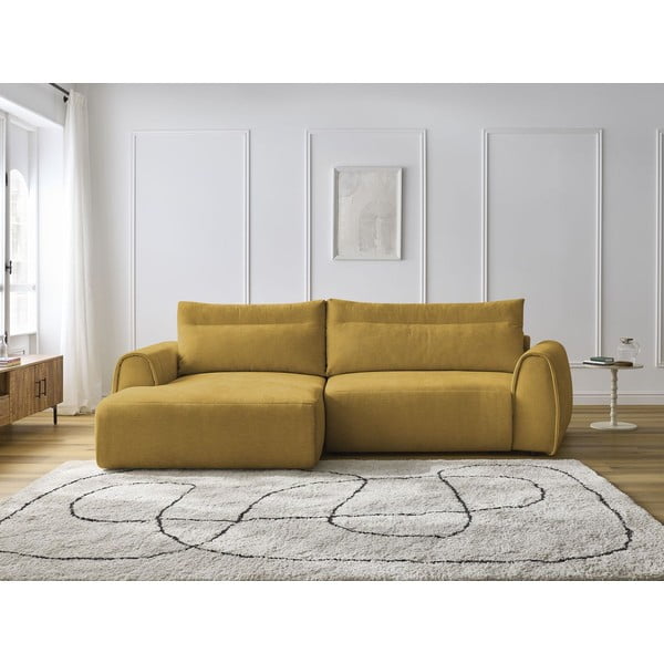 Oker rumena kotna sedežna garnitura Aden – Bobochic Paris-image-1