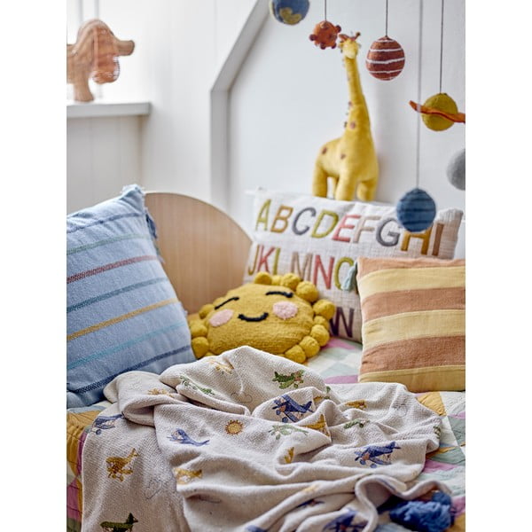 Kremno bela otroška odeja 130x160 cm Plane – Bloomingville Mini-image-4