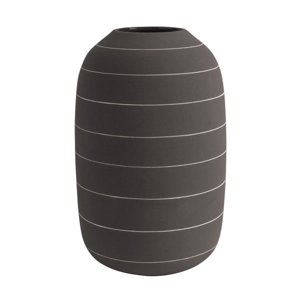 Temno rjava keramična vaza PT LIVING Terra, ⌀ 16 cm