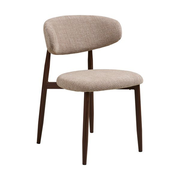 Bež/temno rjav oblazinjen jedilni stol Levanto – House Nordic