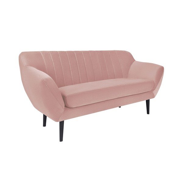 Svetlo roza kavč za dve osebi Mazzini Sofas Toscane, črne noge-image-1