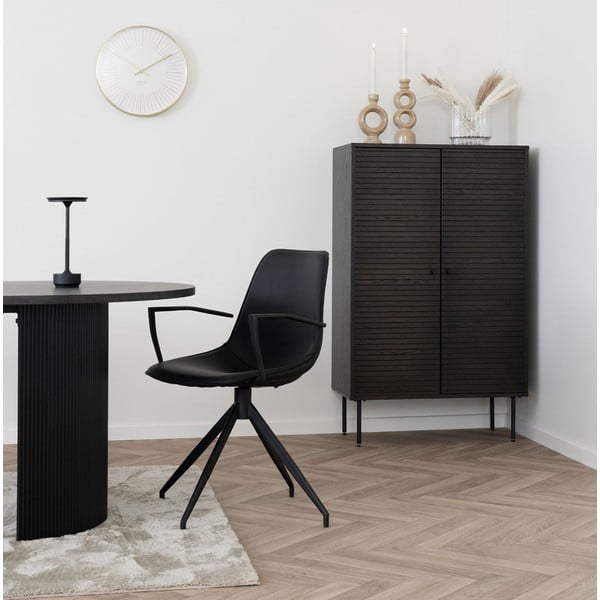 Temno rjava omarica v hrastovem dekorju 80x130 cm Kyoto – House Nordic-image-1