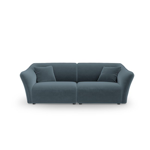 Modra žametna sedežna garnitura 206 cm Tokyo – Cosmopolitan Design