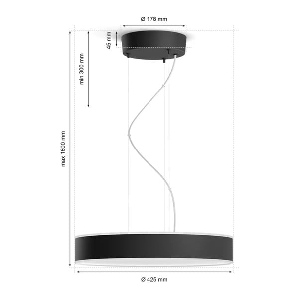 LED pametna viseča svetilka 33,5 W Enrave – Philips Hue-image-4