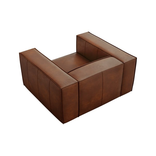 Rjavi usnjeni fotelj v barvi konjaka Madame - Windsor & Co Sofas-image-4