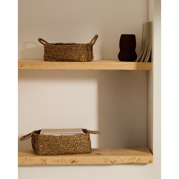 Košare v kompletu 2 ks iz vodne hijacinte 34x24x19 cm Milly – Kave Home-image-1