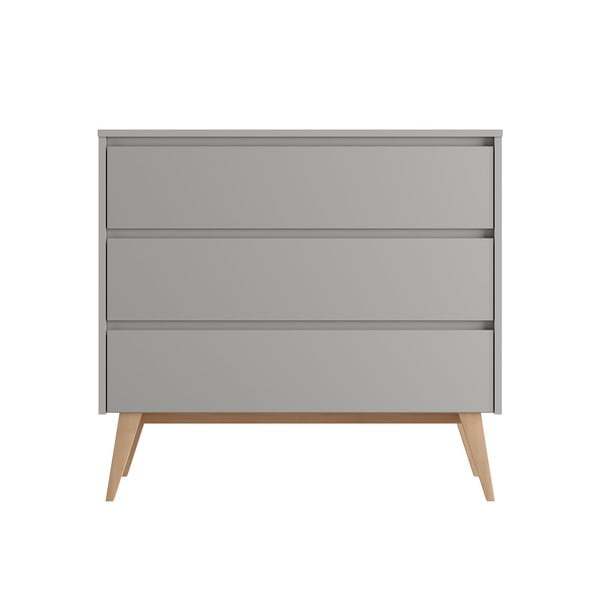 Siva nizka otroška komoda 100x52,5 cm Swing – Pinio-image-1