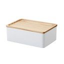 Bela škatla za shranjevanje s pokrovom 18,5x12,5x7 cm Rin – YAMAZAKI