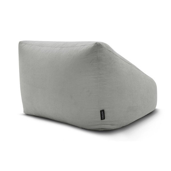 Svetlo siva vreča za sedenje iz rebrastega žameta Lilibet – Bobochic Paris-image-4