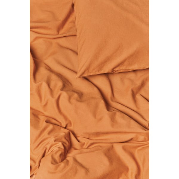 Terakota oranžna bombažna posteljnina za zakonsko posteljo Bonami Selection, 200 x 200 cm-image-1