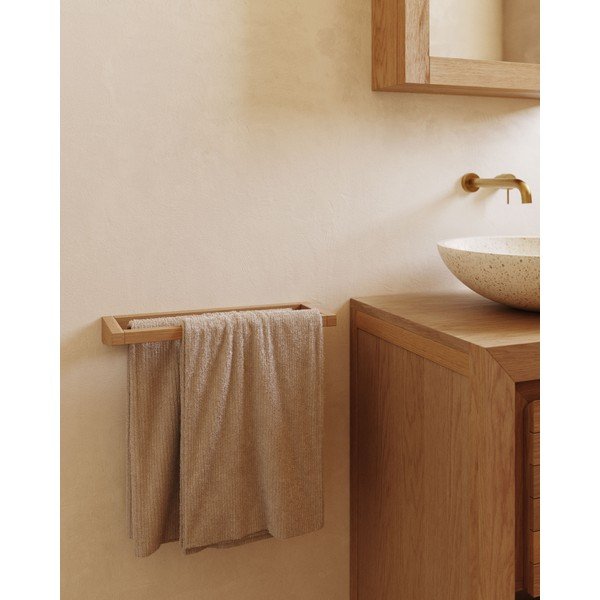 Leseno držalo za brisače v naravni barvi Vedel – Kave Home-image-1