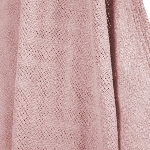 Rožnata pletena otroška odeja iz organskega bombaža 80x80 cm Lil Planet – Roba-image-3